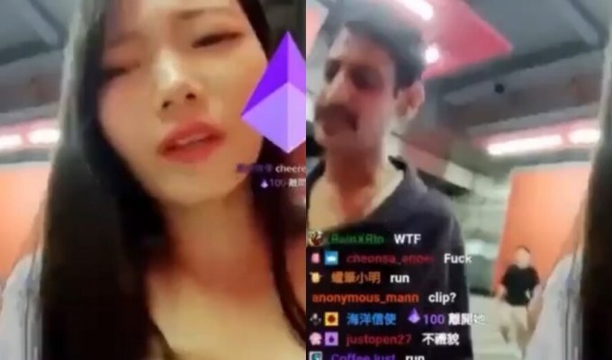 In Hong Kong, a streamer was almost raped on the street (3 photos + 1 video)