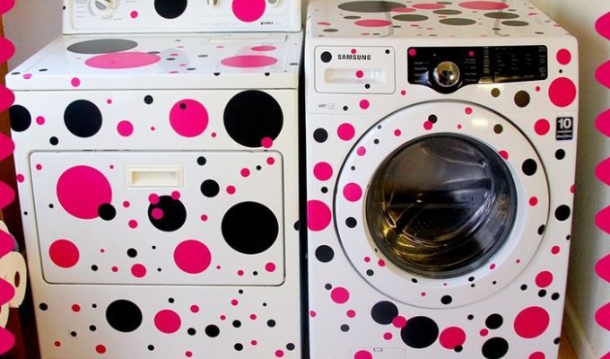 9 удачных примеров того, как можно украсить стиральную машину (10 фото)