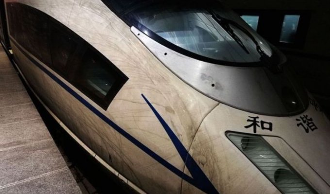 Налет смога на китайском скоростном поезде (6 фото + видео)