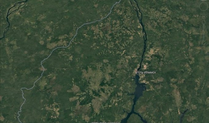 Вырубка лесов наглядно в районе Усть-Илимска (3 фото)