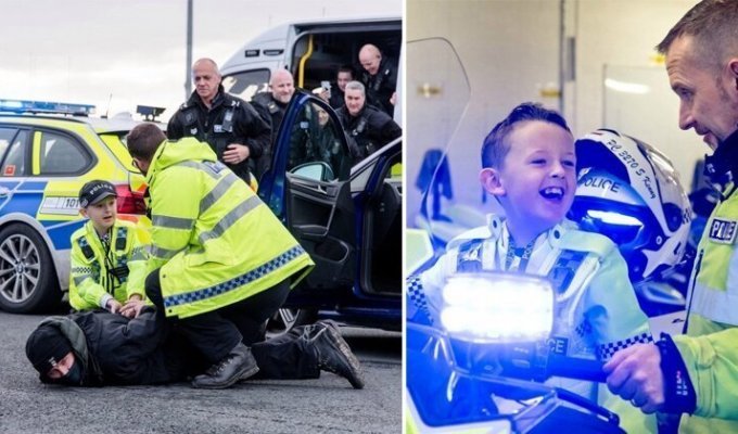 Полицейские исполнили мечту больного раком мальчика (4 фото)