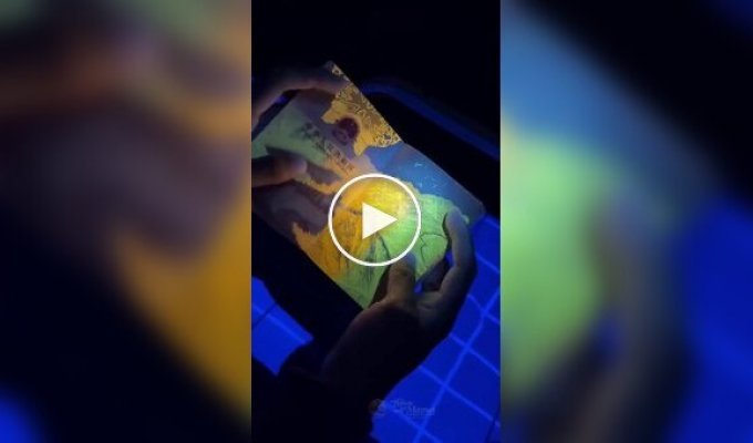 Китайский паспорт под ультрафиолетом