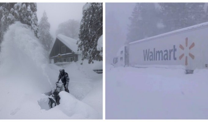 California hit by “the most powerful snowstorm of this century” (1 photo + 4 videos)
