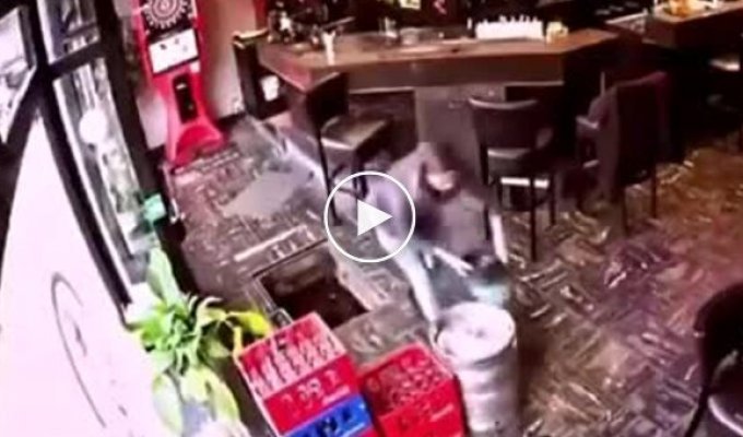 A cafe visitor unexpectedly visited the establishment's cellar