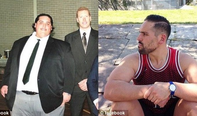 206-килограммовый парень самостоятельно похудел на 80 кг (12 фото)