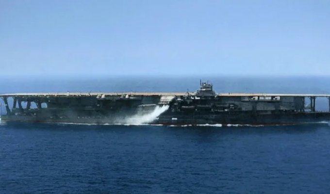 Авианосец Kaga: от чертежей линкора до огненного ада у Мидуэя (6 фото)