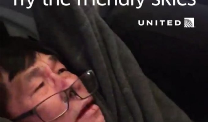 Последствия инцидента с применением силы в отношении пассажира авиакомпании United Airlines (10 фото + 2 видео)