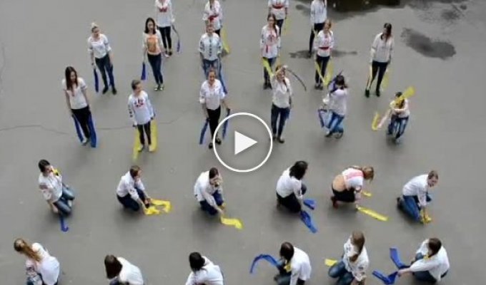 Танец в Полтавской Государственной Аграрной Академии (майдан)
