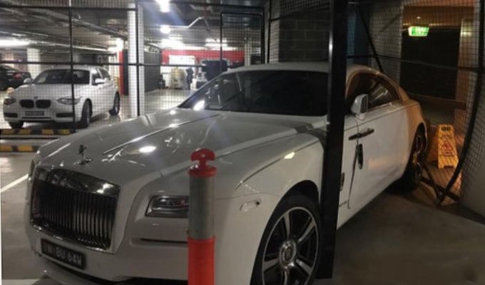 Богатый - не значит умный: клетка для Rolls-Royce не помогла (2 фото)