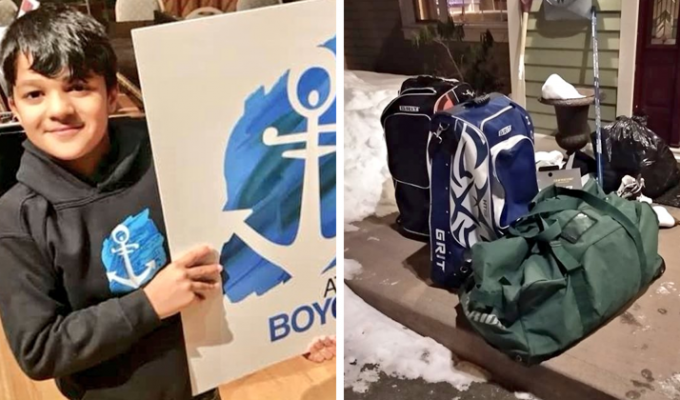 Канадцы помогли исполнить хоккейную мечту мальчика-беженца (16 фото)