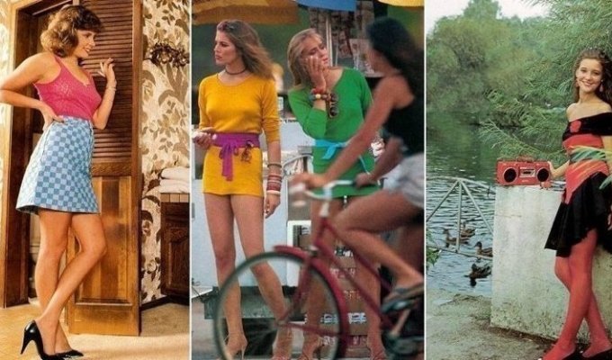 Мини-юбки девочек начала 1980-х годов (18 фото)