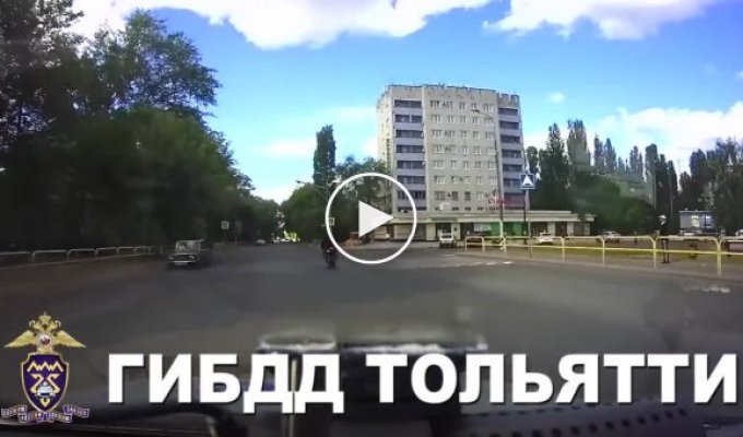 Задержание мотоциклиста в Тольятти