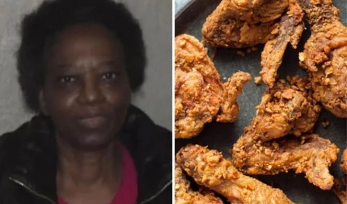 In the US, a woman was sentenced to 9 years in prison for stealing chicken wings worth $1.5 million (2 photos)