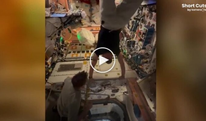 Астронавт NASA показал, как тренируются вверх ногами на МКС