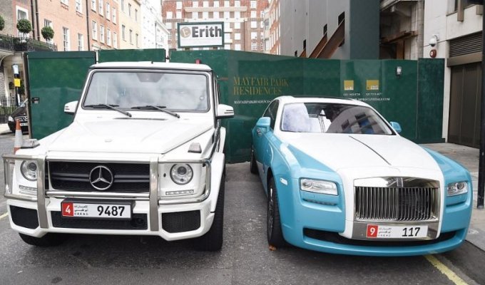 Арабские богачи открыли в Лондоне сезон крутых тачек (13 фото)