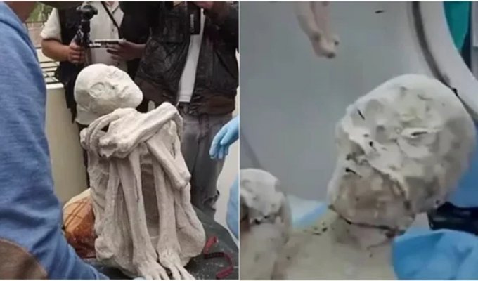 Alien mummies were found again in Peru (4 photos + 1 video)