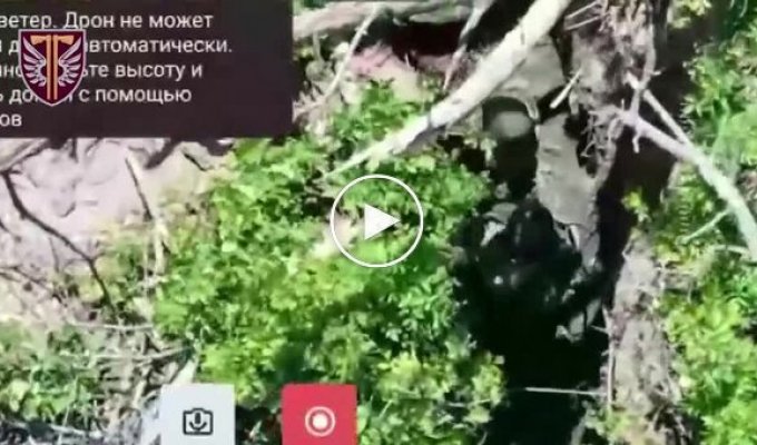 Russian invaders shoot at each other in a trench due to the conflict in the Kharkov direction