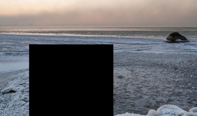 Удивительное природное явление на берегу Финского залива (5 фото)