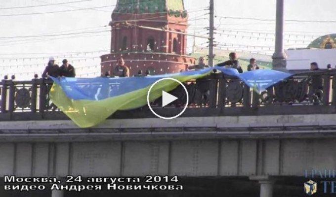 Украинский флаг у Кремля