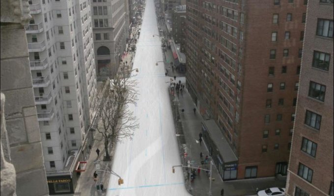 Визуализация олимпийских объектов Сочи 2014 на улицах Нью-Йорка (4 фото)