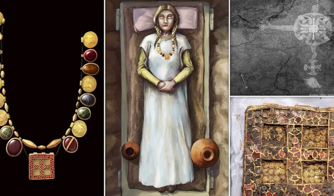 «Мечта археолога»: британские археологи нашли золотое ожерелье возрастом 1300 лет (11 фото + 1 видео)