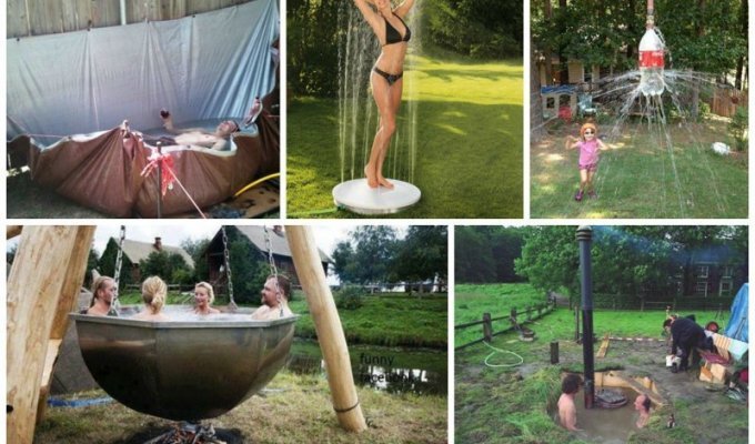 20 дачных бассейнов и летних душей своими руками (29 фото)