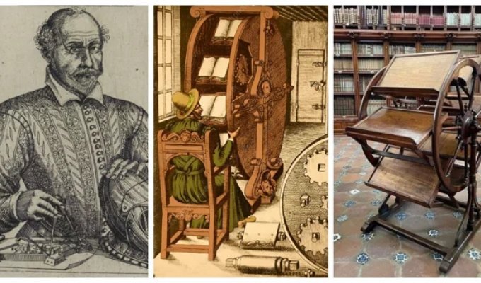 Колесо знаний – революционный механизм Агостино Рамелли (12 фото + 1 видео)