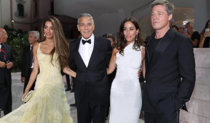 Whose companion is cooler: Brad Pitt or George Clooney (photos + 2 videos)