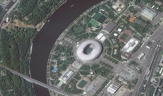 Опубликованы снимки всех 12 стадионов ЧМ-2018, сделанные из космоса (12 фото)