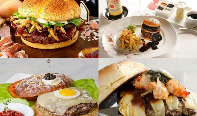 10 самых дорогих гамбургеров в мире (10 фото)