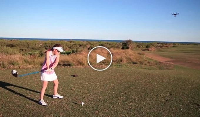 Восьмилетняя девочка сбила дрон мячом для гольфа