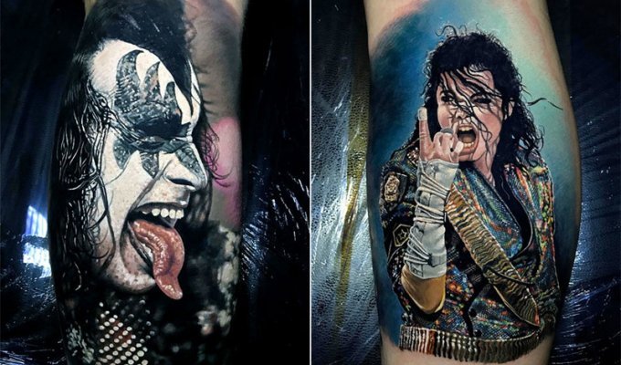 Когда у мастера руки из плеч: нереально крутые татуировки с почти живыми портретами (25 фото)