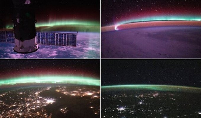 Астронавты на МКС показали, как выглядит полярное сияние из космоса (6 фото)