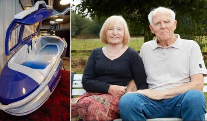 A British couple decided to commit suicide in a death capsule (5 photos)