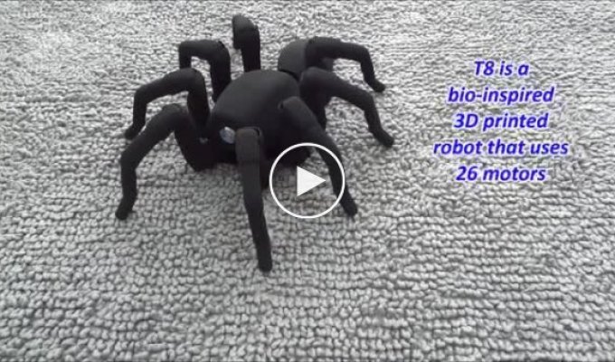 Удивительный роботизированный паук сделанный на 3D принтере