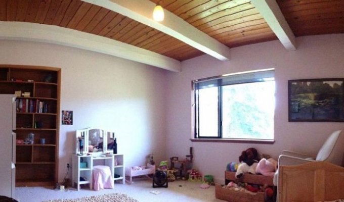 Творческий папа построил сказочный домик в виде дерева в спальне своей дочери (12 фото)