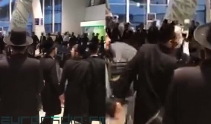 Хасиды в аэропорту Минска устроили хоровод (2 фото + 1 видео)
