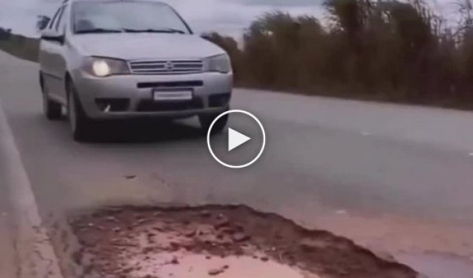 How does increasing the speed of a car affect getting into a pothole on the road?