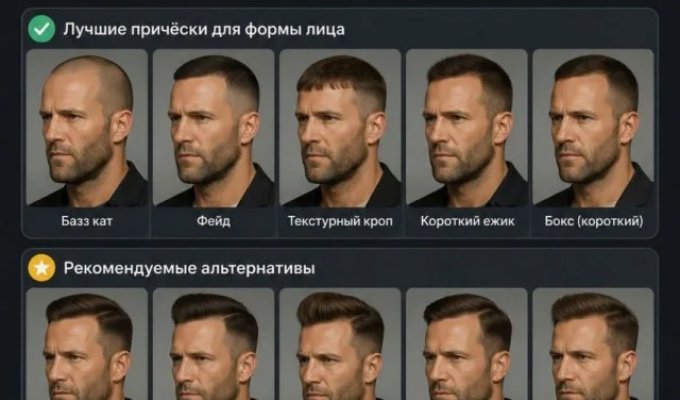 ChatGPT can find the perfect hairstyle for your face (2 photos)