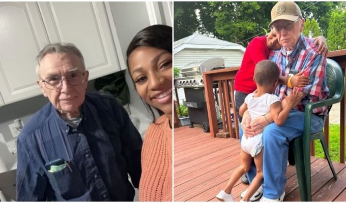 A widowed man became a "grandfather" for the neighbor's children (6 photos)