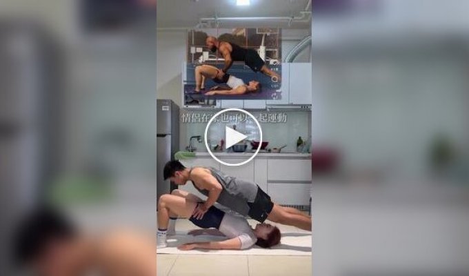 Спортивный челлендж для парочек на силу и выносливость