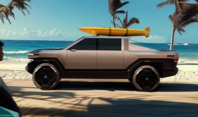 Gac Pickup 01 - хорошая копия Cybertruck (6 фото)