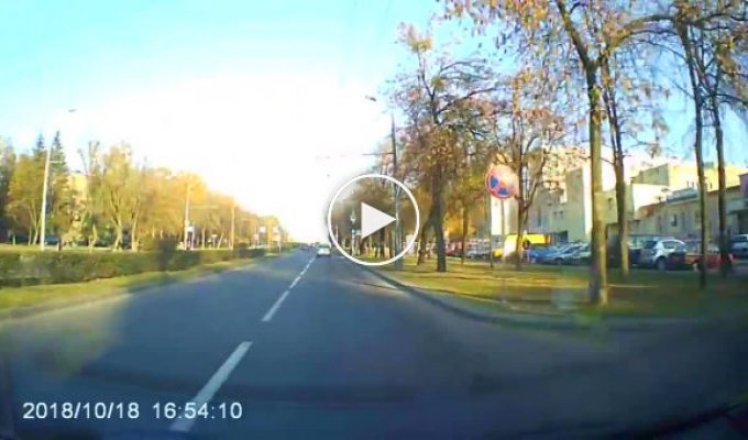 В Гродно девушка стала переходить дорогу прямо перед кортежем Лукашенко (мат)