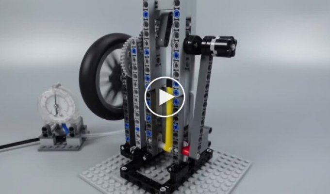 Дивовижні поршневі двигуни з пневматичним приводом, створені з конструктора Lego