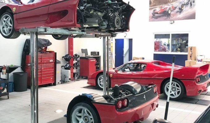 Как меняют сцепление на спорткаре Ferrari F50? (6 фото)