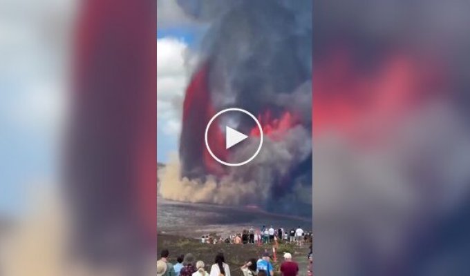 Невероятный вид извержения вулкана сняли туристы на Гавайях