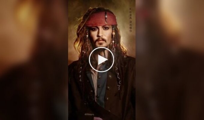 Китаянка превращается в знаменитостей с помощью грима