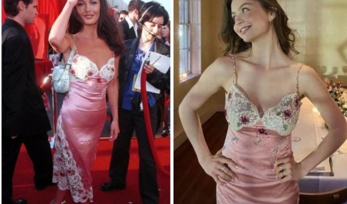 Who's hotter in a dress: Carys Douglas or Catherine Zeta-Jones (2 photos)