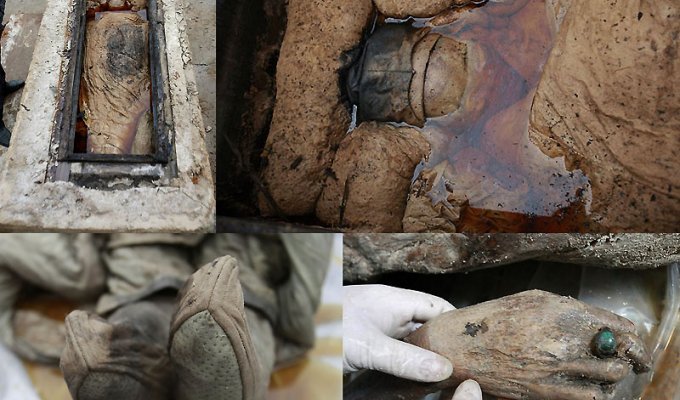 В Китае строители нашли мумию (13 фото)