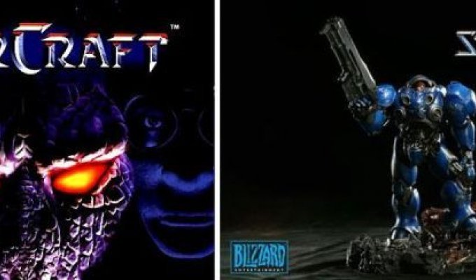 Разница между Starcraft и Starcraft 2 (2 картинки)